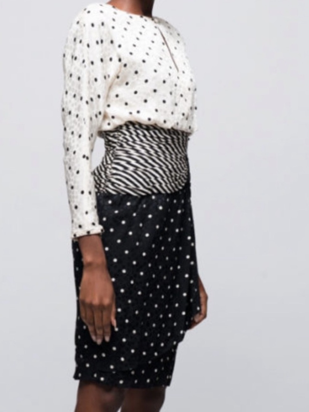 Vintage 1980’s A.J. Bari Petites Polka Dot Dress